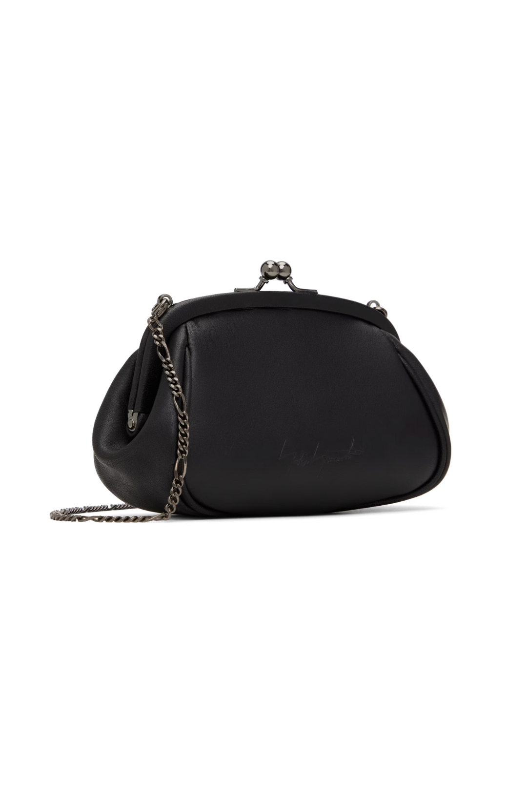 YOHJI YAMAMOTO DISCORD DOUBLE CLASP BAG_BLACK