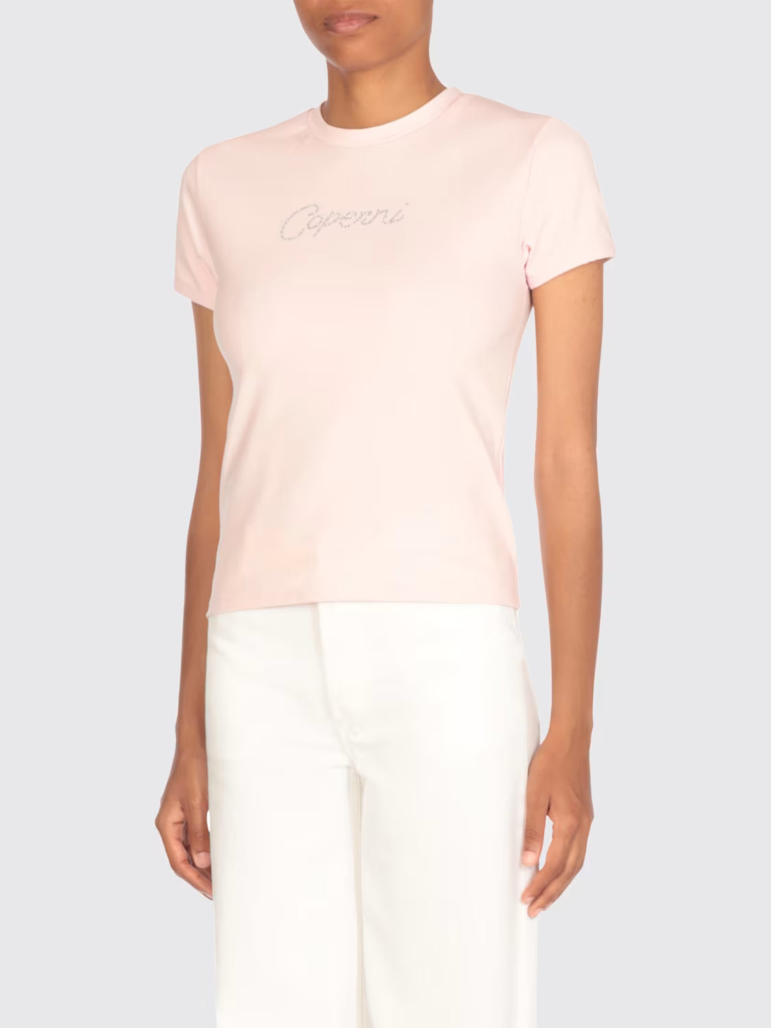 COPERNI KNITTED CRYSTAL LOGO T-SHIRT