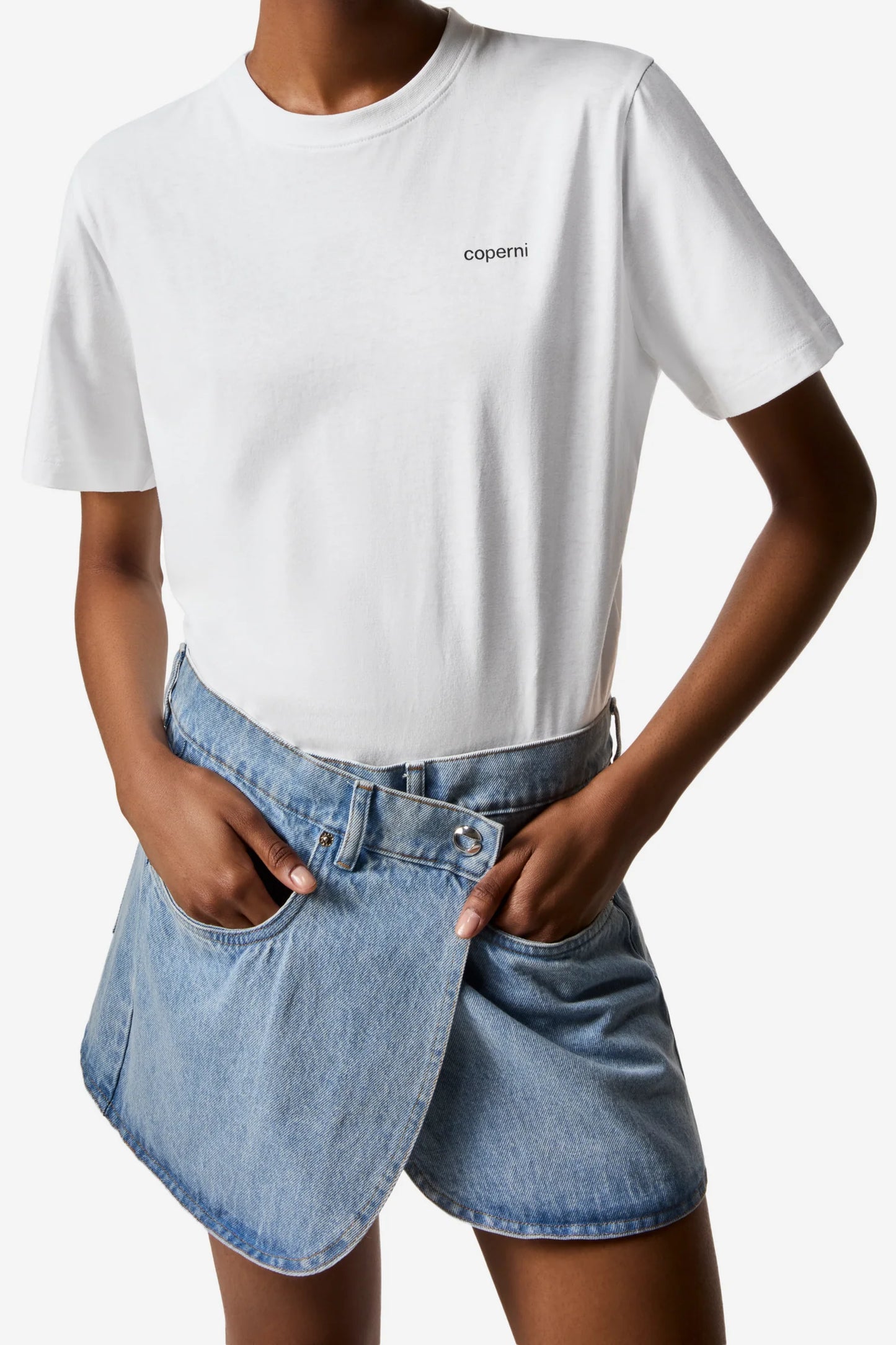 COPERNI WOVEN DENIM MINI SKIRT