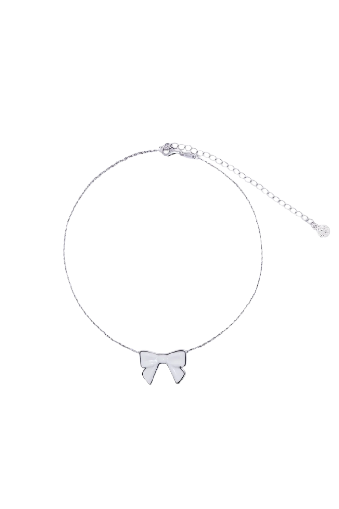 SHUSHU/TONG DOUBLE SIDED CERAMICS BOWNOT NECKLACE
