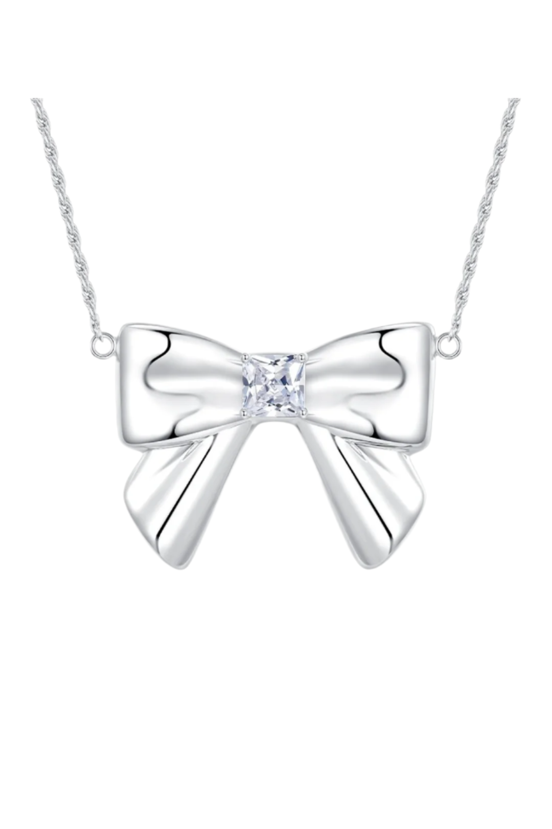 SHUSHU/TONG DOUBLE SIDED CERAMICS BOWNOT NECKLACE