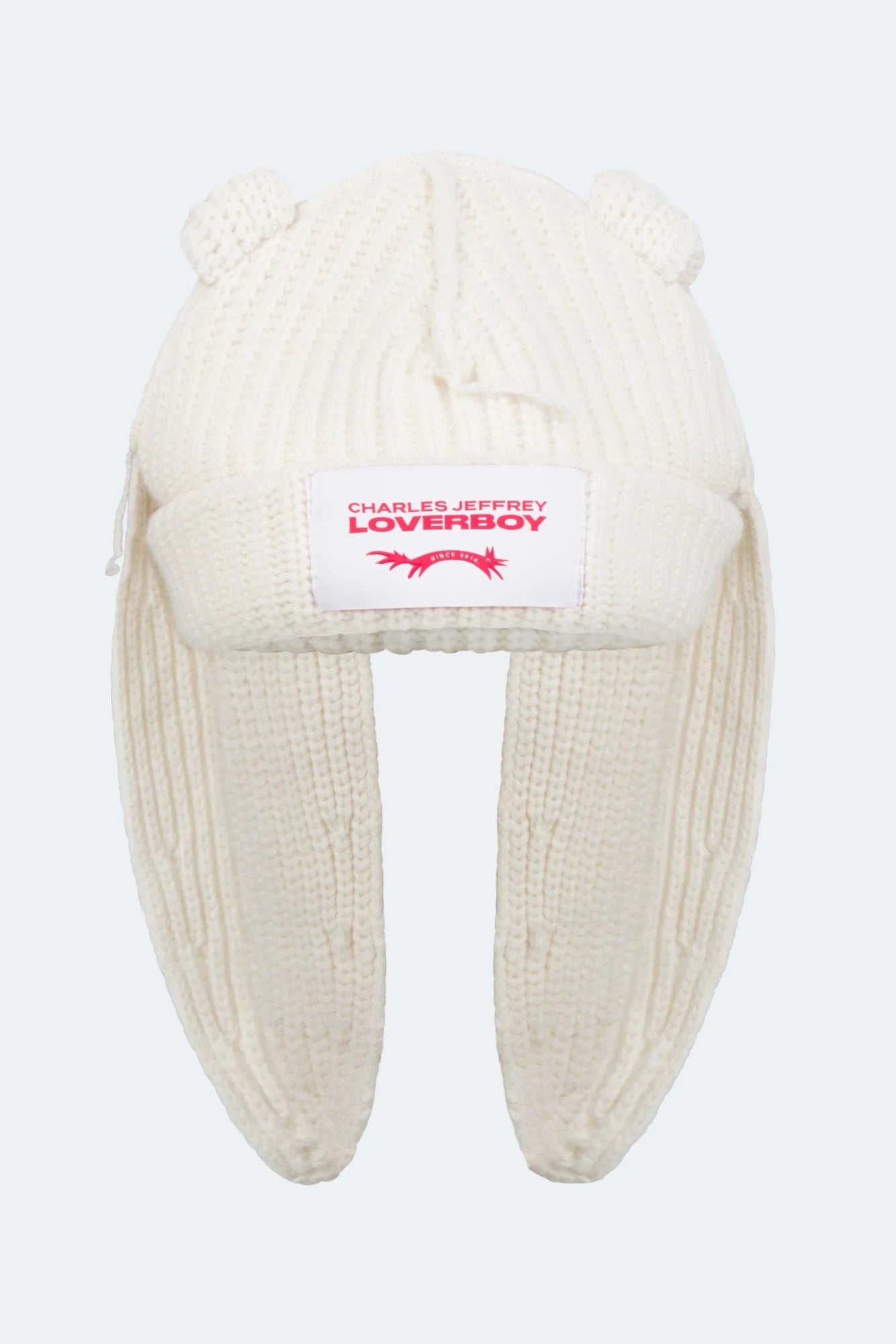 CHUNKY RABBIT BEANIE_WHITE