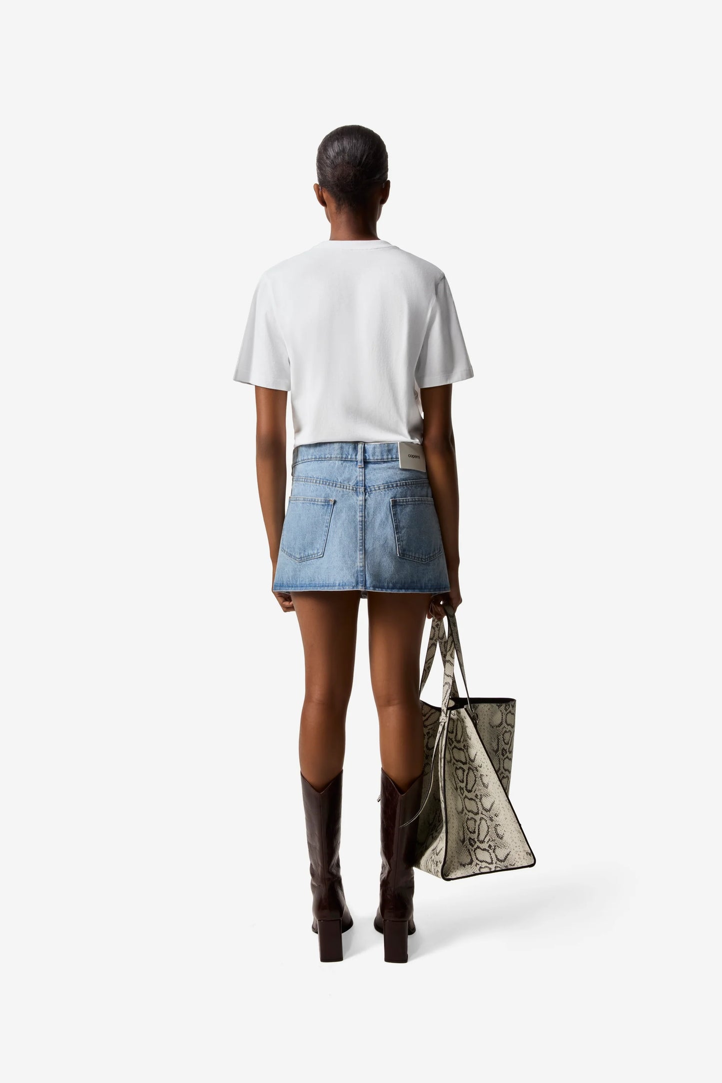 COPERNI WOVEN DENIM MINI SKIRT