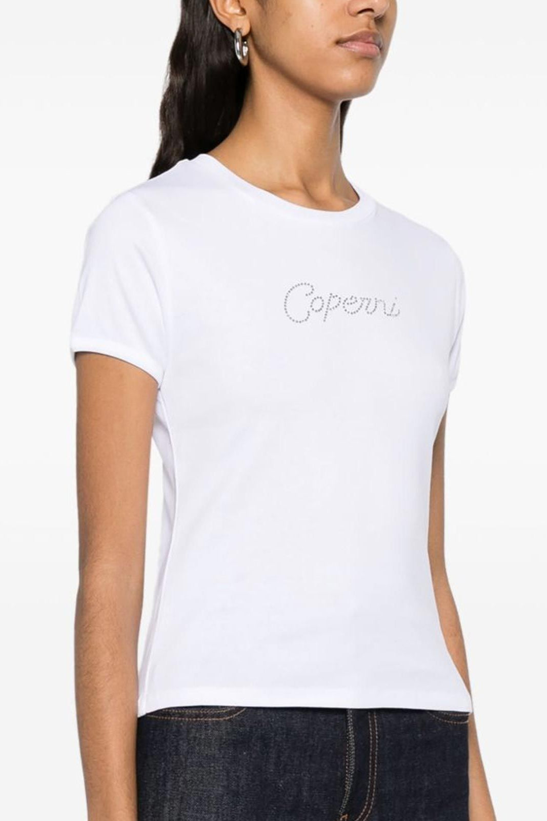 COPERNI KNITTED CRYSTAL LOGO T-SHIRT