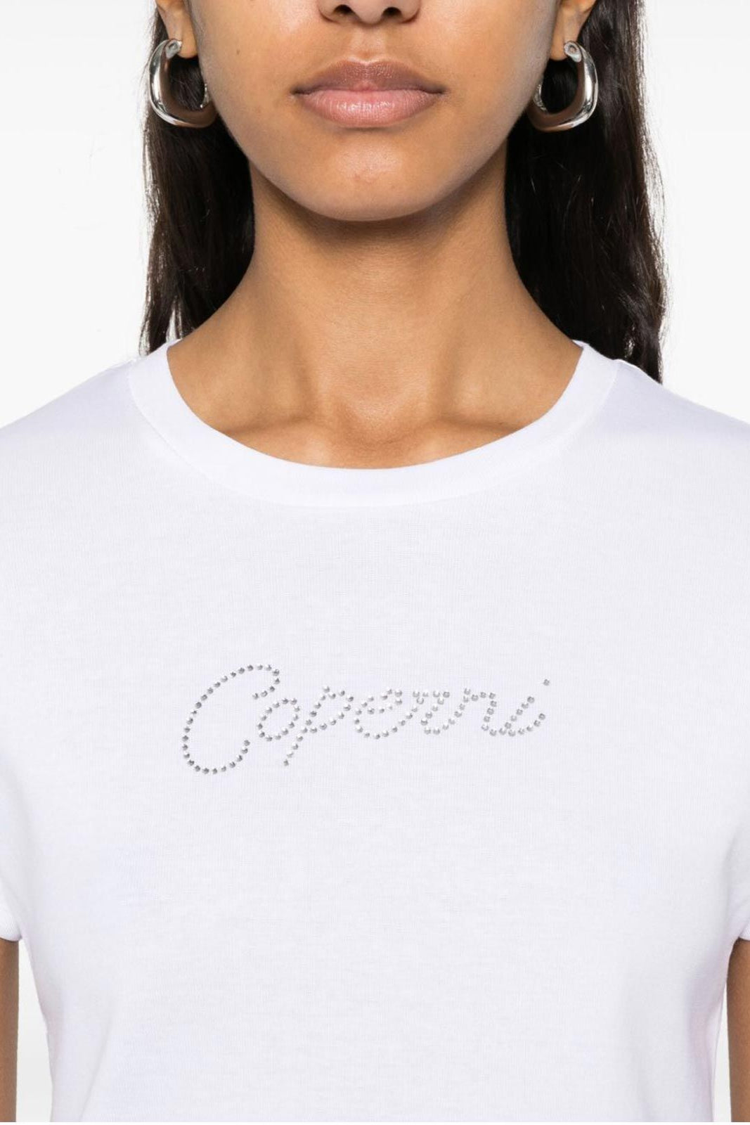 COPERNI KNITTED CRYSTAL LOGO T-SHIRT