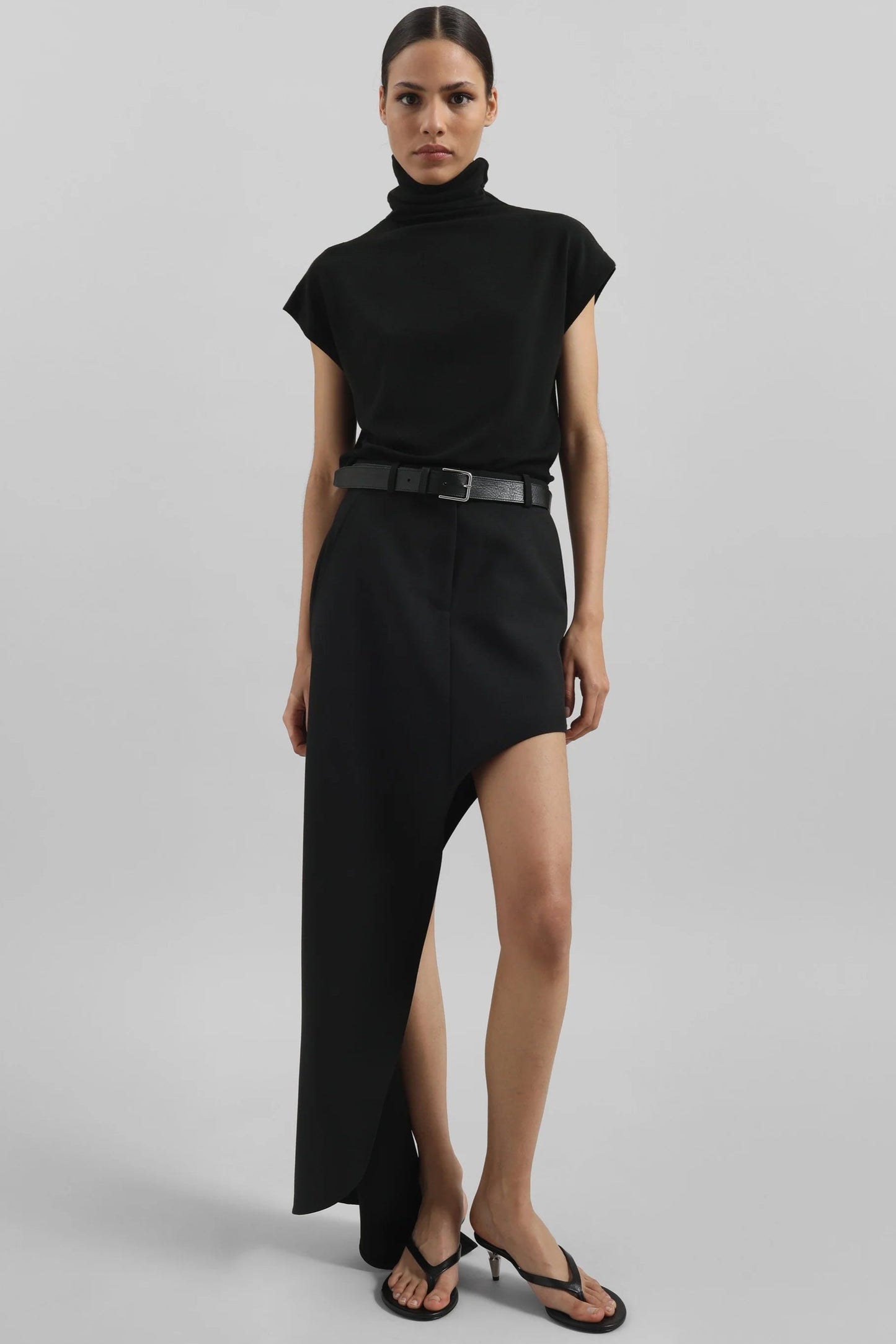 COPERNI WOVEN ONE-LEG TAILORED SKIRT