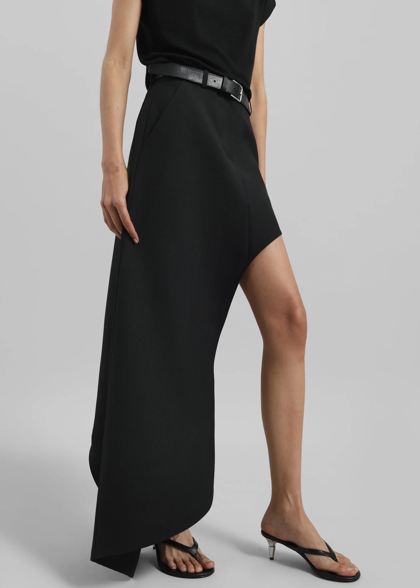 COPERNI WOVEN ONE-LEG TAILORED SKIRT