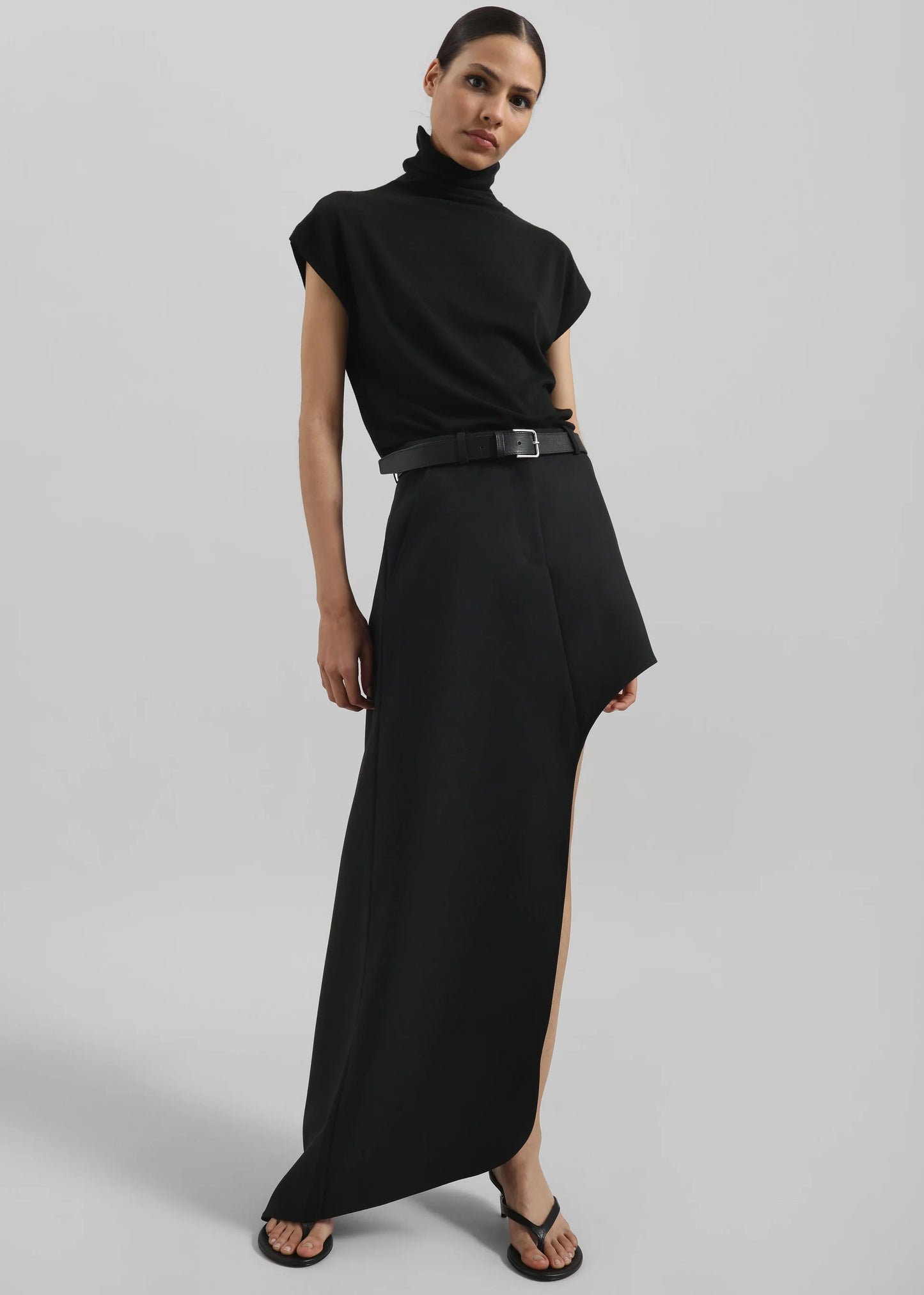 COPERNI WOVEN ONE-LEG TAILORED SKIRT