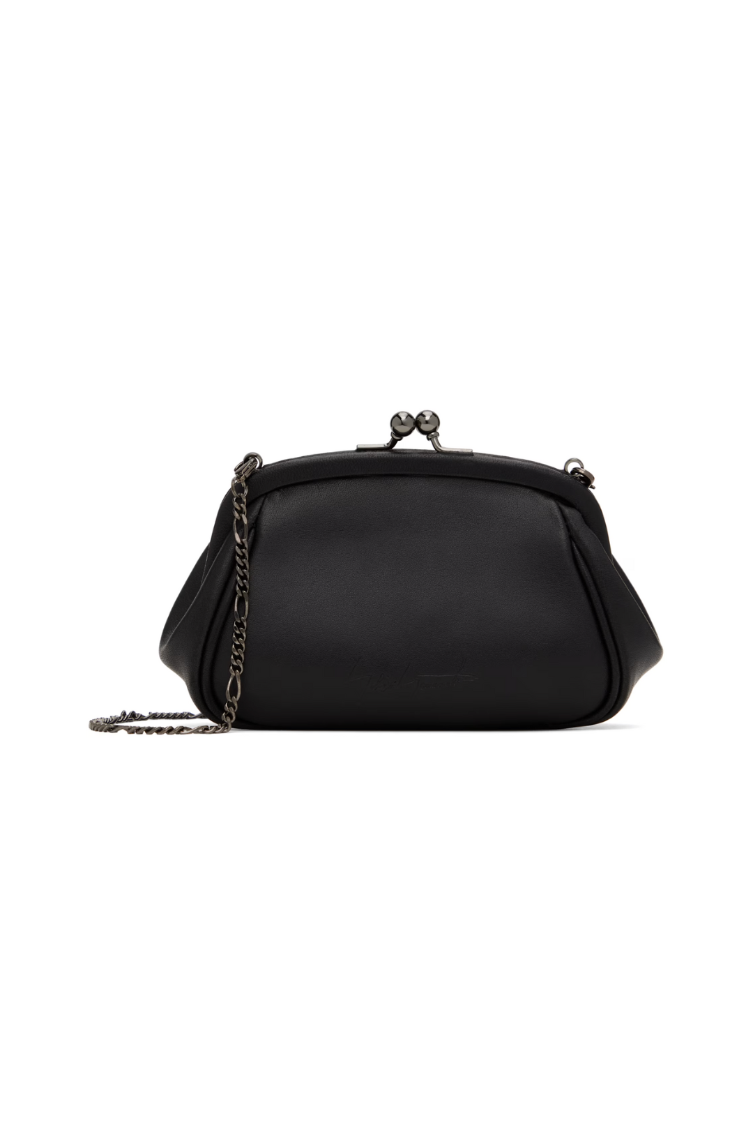 YOHJI YAMAMOTO DISCORD DOUBLE CLASP BAG_BLACK