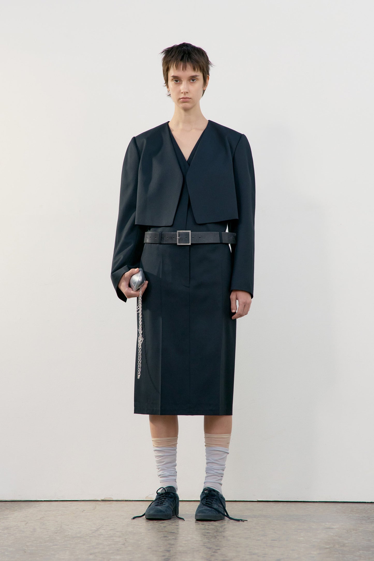 LOW CLASSIC CLASSIC H-LINE SKIRT_BLACK