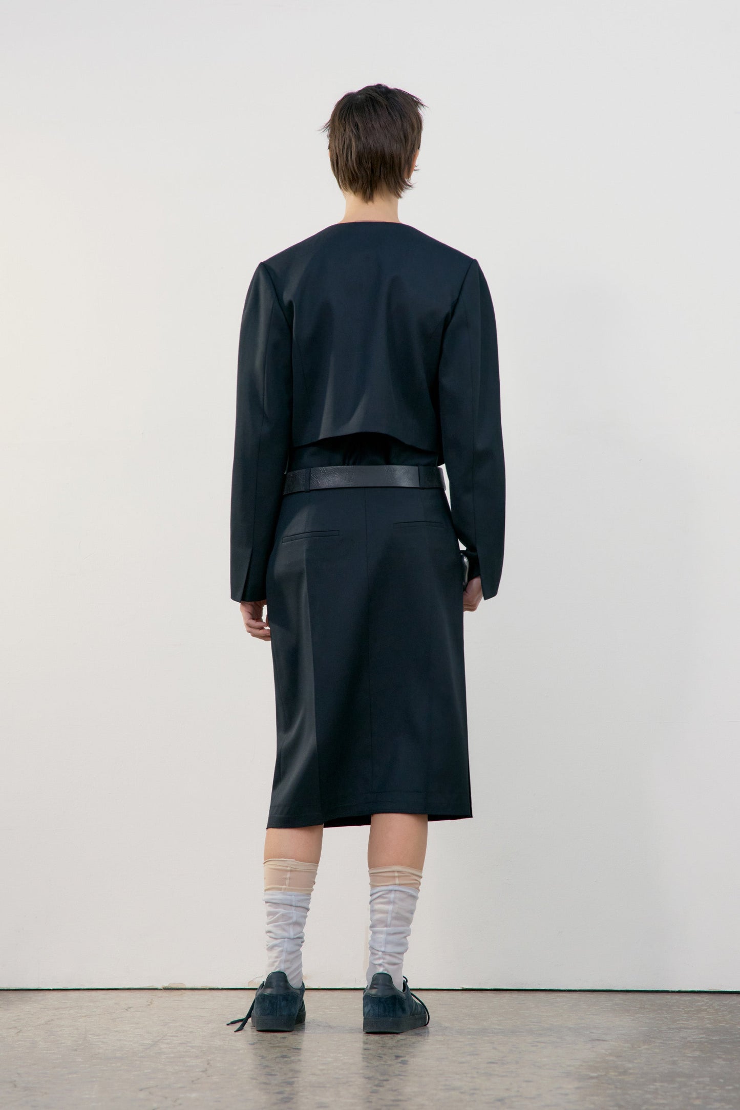 LOW CLASSIC CLASSIC H-LINE SKIRT_BLACK
