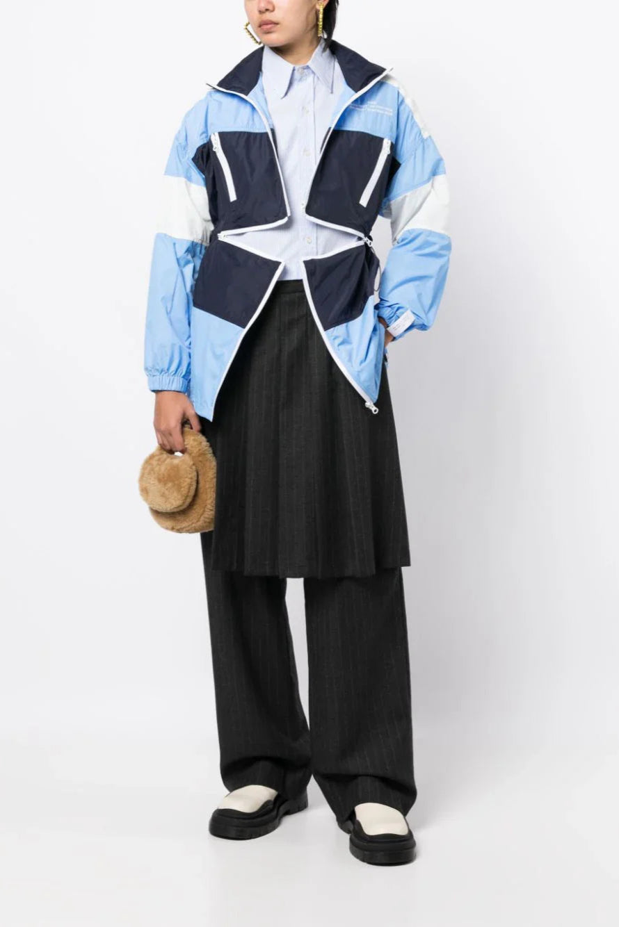 Rokh NL Multi Zip Windbreaker Blue White Navy