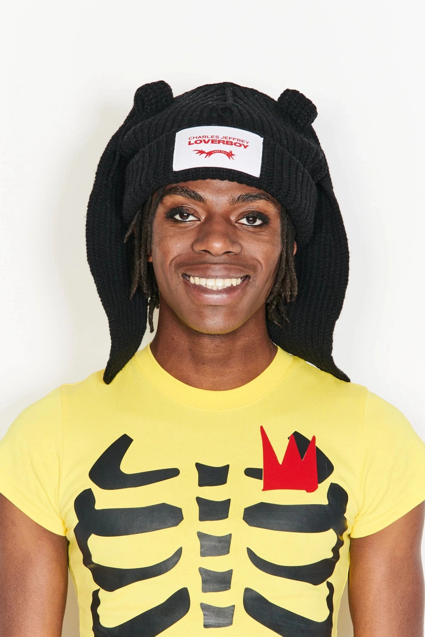 CHUNKY RABBIT BEANIE_BLACK