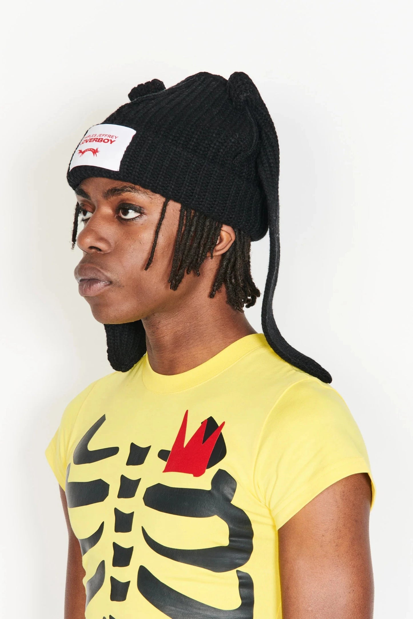 CHUNKY RABBIT BEANIE_BLACK