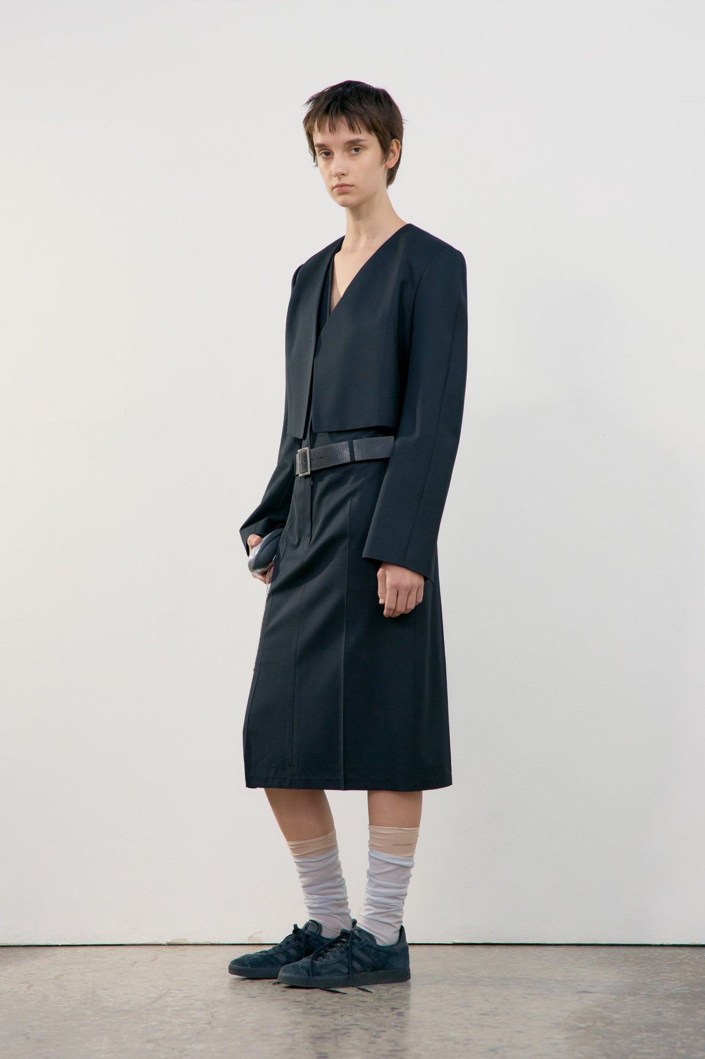 LOW CLASSIC CLASSIC H-LINE SKIRT_BLACK