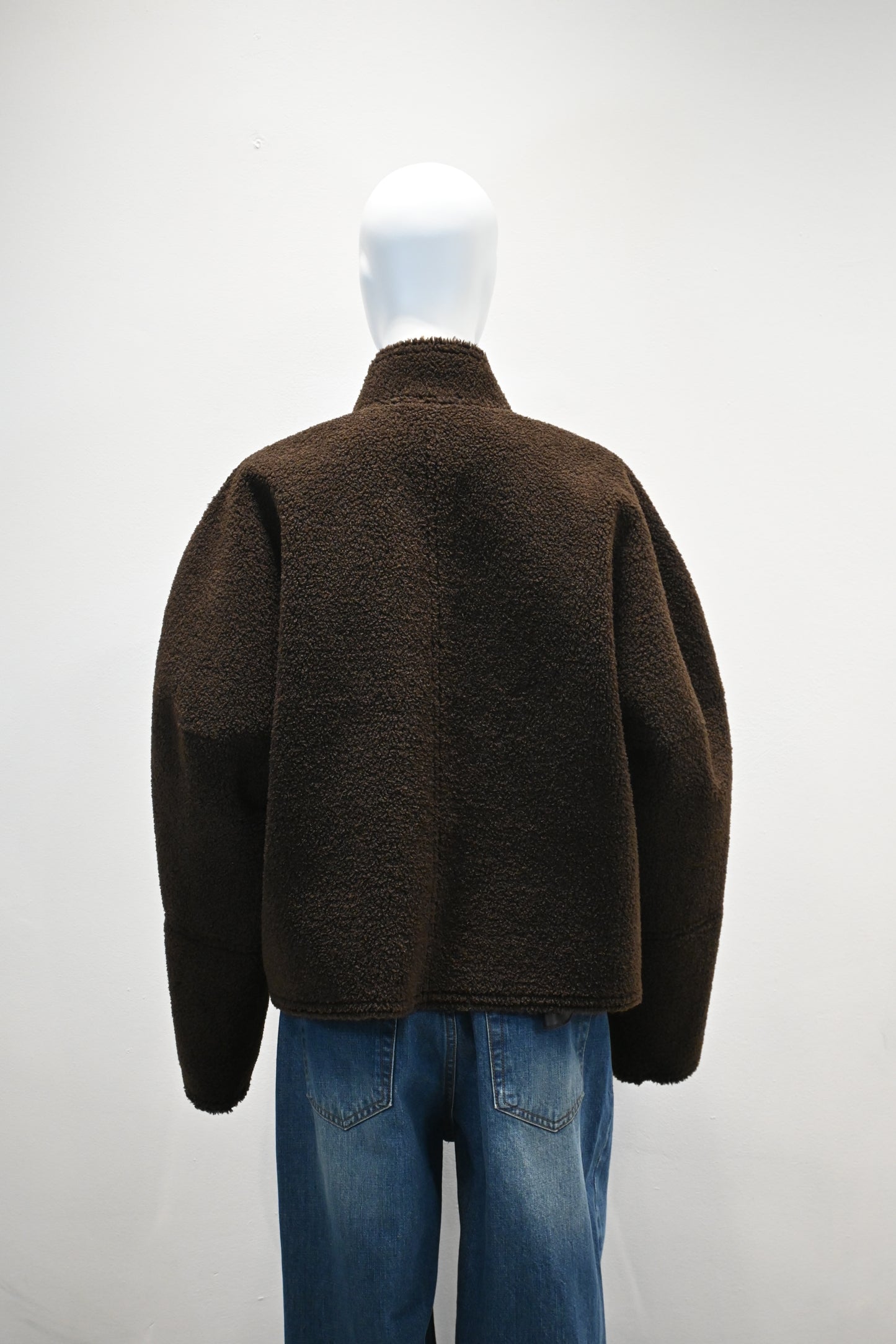 LOW CLASSIC SHORT SHEARLING REVERSIBLE COAT_BROWN