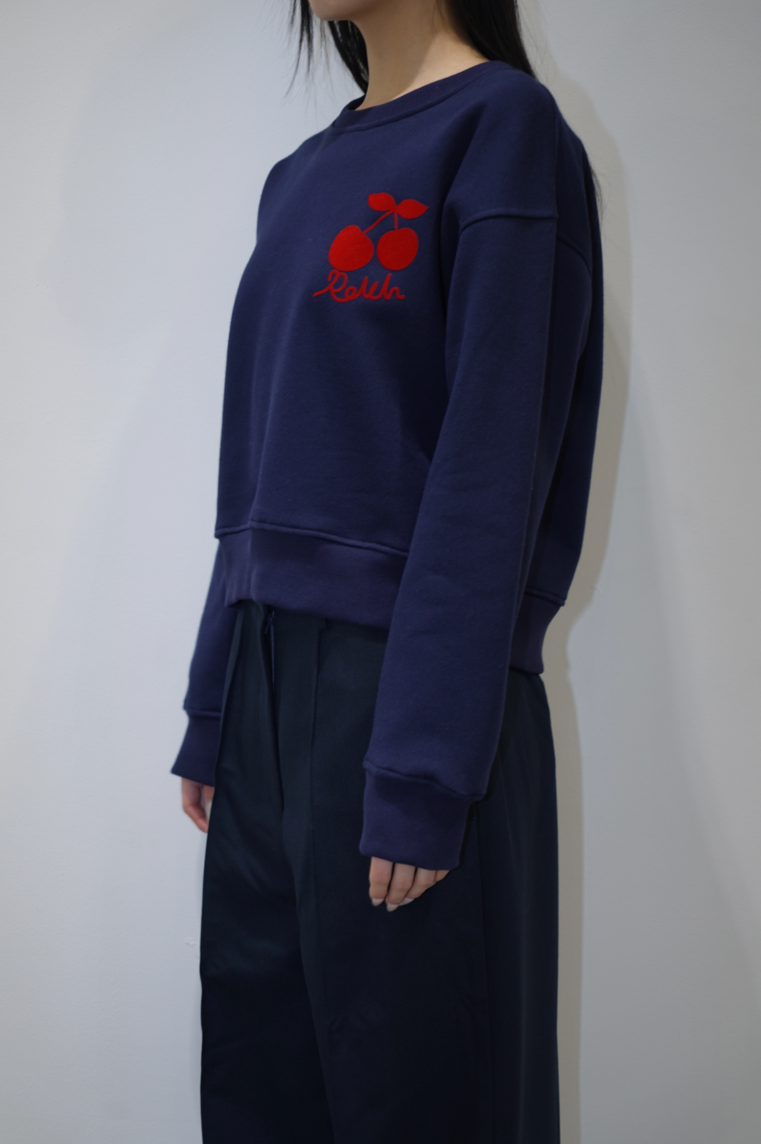 Rokh CT CHERRY EMBLEM JUMPER Navy
