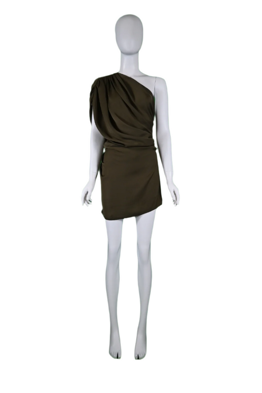 PRESSIAT DRAPED ASYMETRIC DRESS