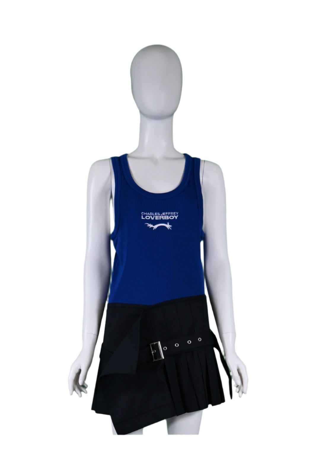 CHARLES JEFFREY LOVERBOY KNITTED LOGO TANK TOP