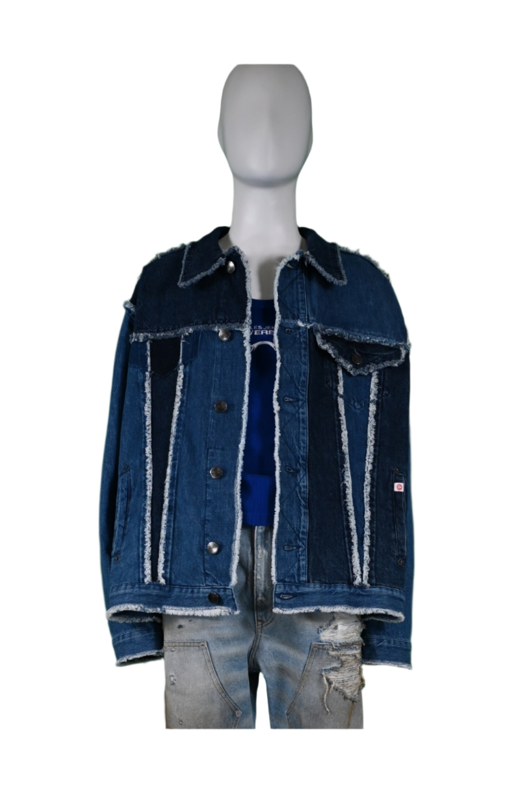 CHARLES JEFFREY LOVERBOY WOVEN OVERSIZED DENIM JACKET