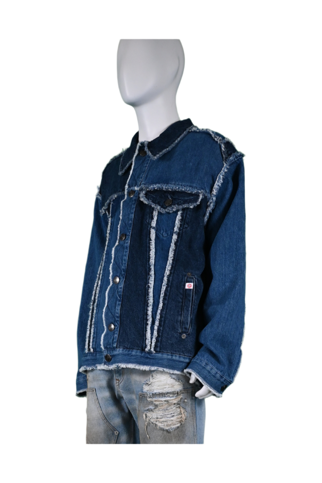 CHARLES JEFFREY LOVERBOY WOVEN OVERSIZED DENIM JACKET
