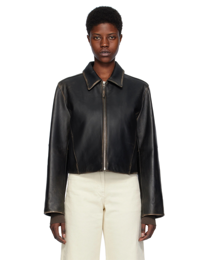 LOW CLASSIC REAL LEATHER JACKET_BLACK