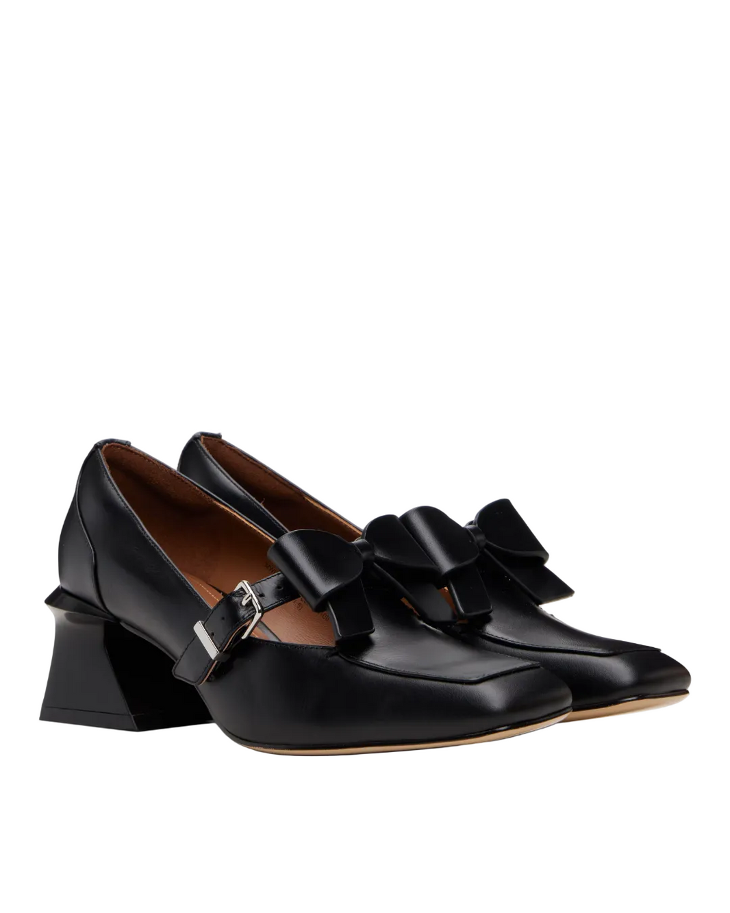 SQUARE TOE MID HEEL SHOES