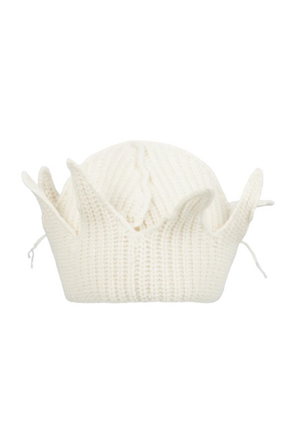 CHARLES JEFFREY LOVERBOY CHUNKY CROWN BEANIE_WHITE