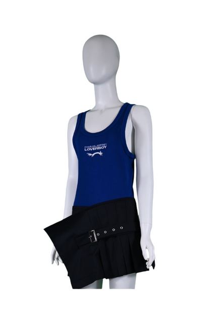 CHARLES JEFFREY LOVERBOY KNITTED LOGO TANK TOP