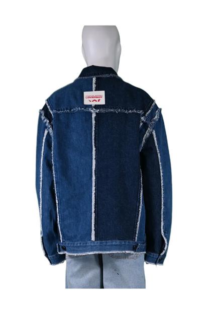 CHARLES JEFFREY LOVERBOY WOVEN OVERSIZED DENIM JACKET