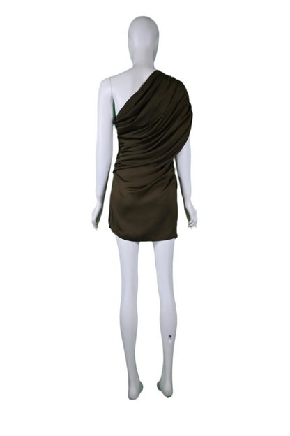 PRESSIAT DRAPED ASYMETRIC DRESS