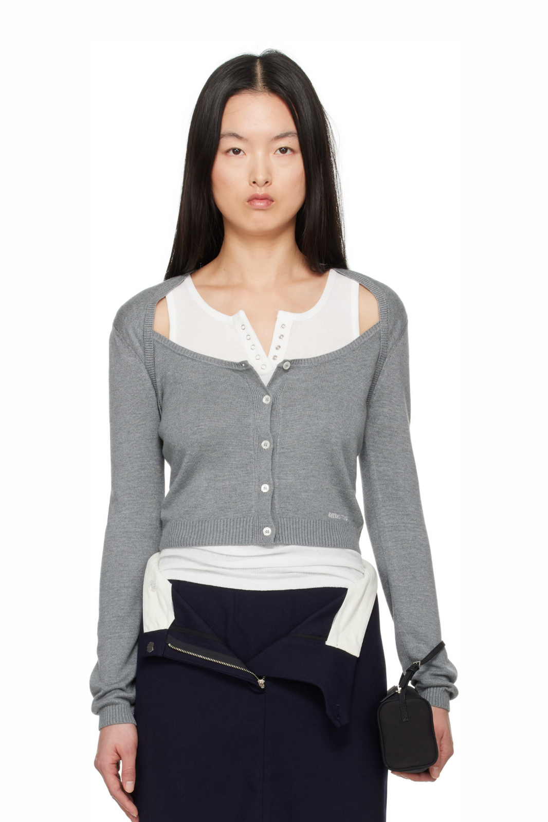 SHUSHU/TONG KNIT CARDIGAN_GREY