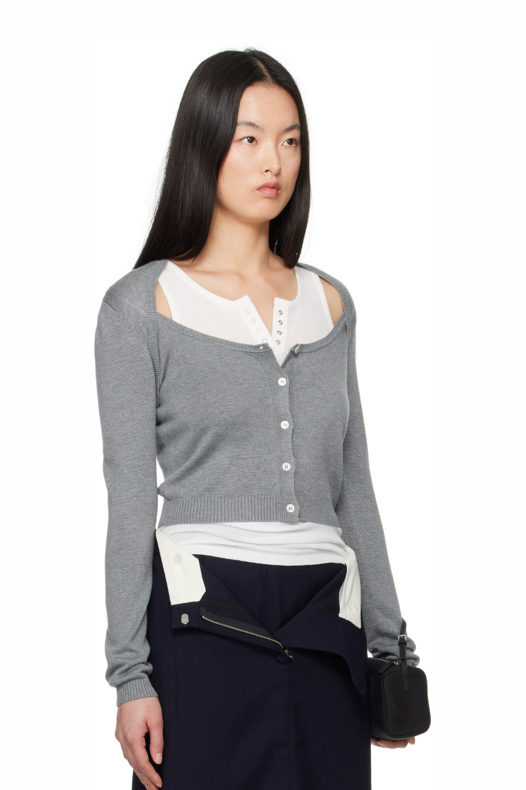 SHUSHU/TONG KNIT CARDIGAN_GREY