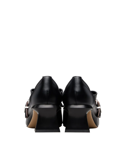 SQUARE TOE MID HEEL SHOES