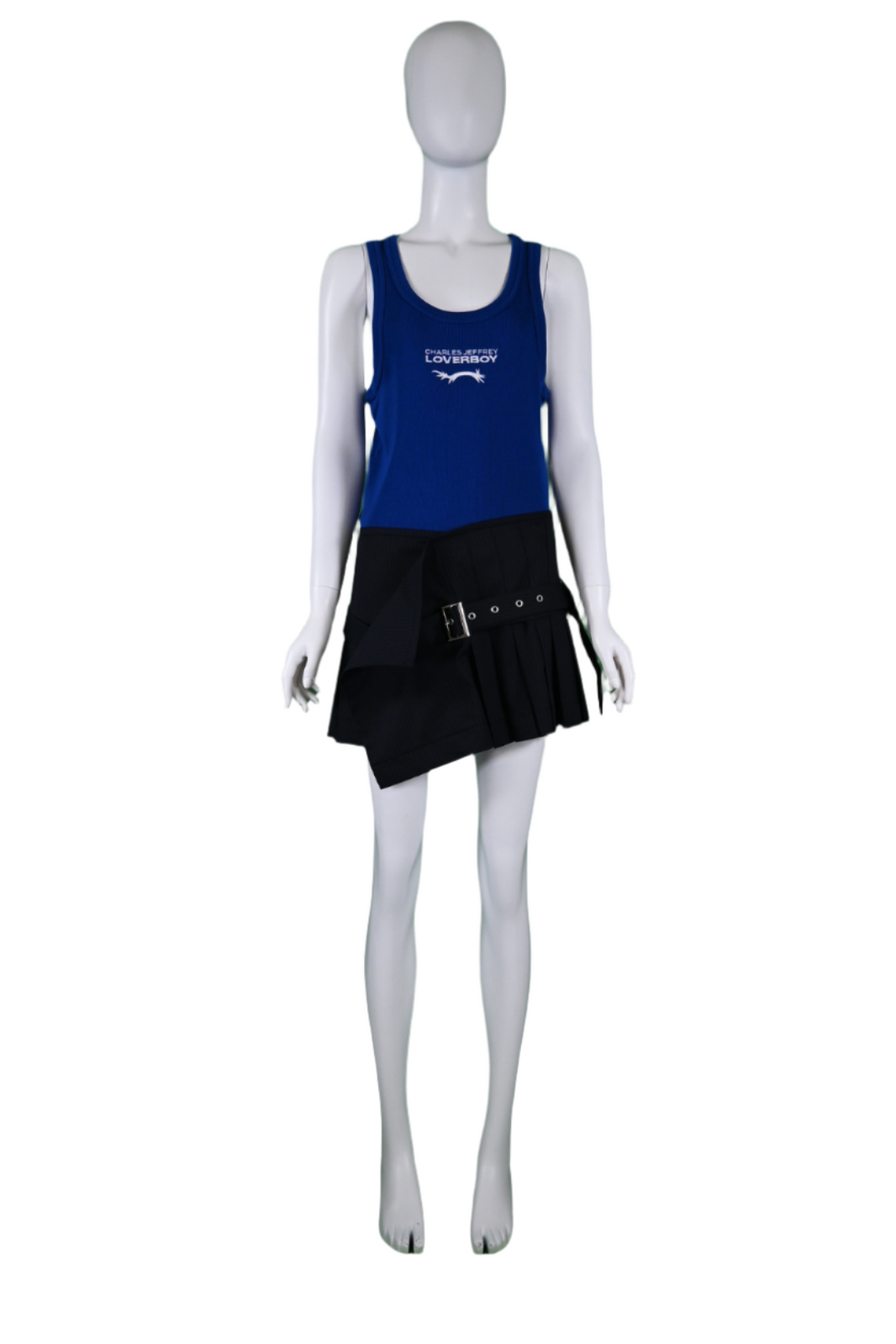 CHARLES JEFFREY LOVERBOY KNITTED LOGO TANK TOP