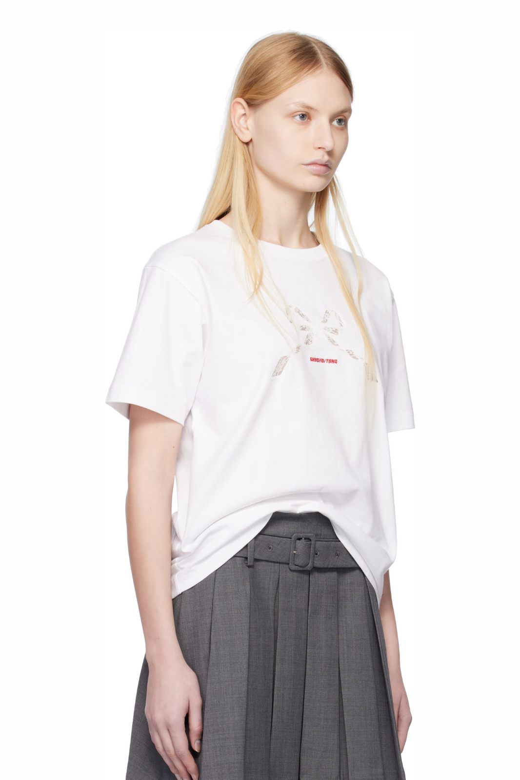SHUSHU/TONG LACE PATCHWORK OVERSIZE T-SHIRT_WHITE