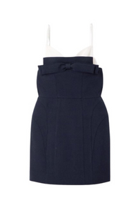 SHUSHU/TONG DOUBLE SLING DRESS_NAVY