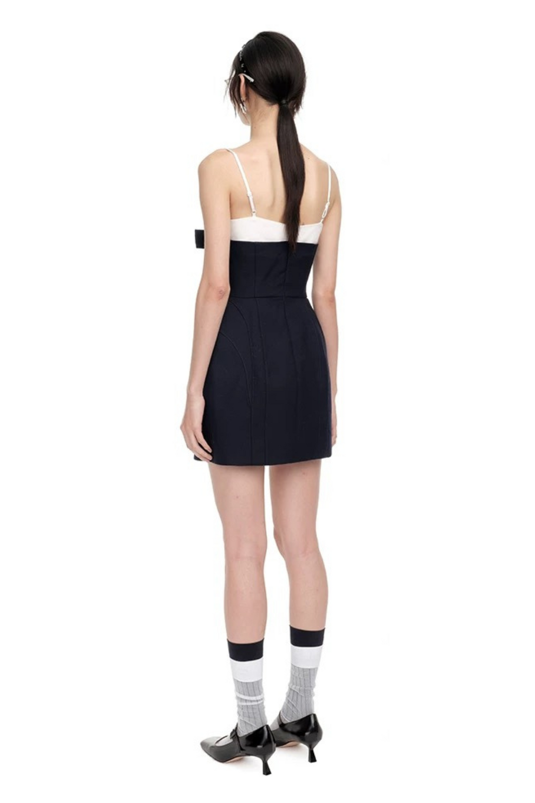SHUSHU/TONG DOUBLE SLING DRESS_NAVY