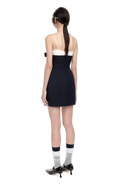 SHUSHU/TONG DOUBLE SLING DRESS_NAVY
