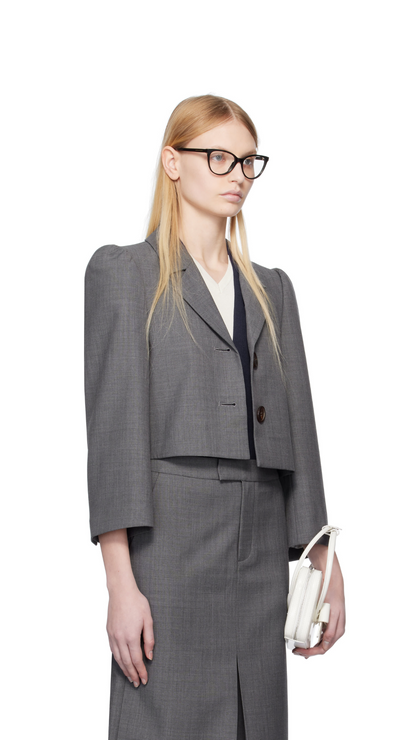 SHUSHU/TONG SHORT SUIT COAT_GREY