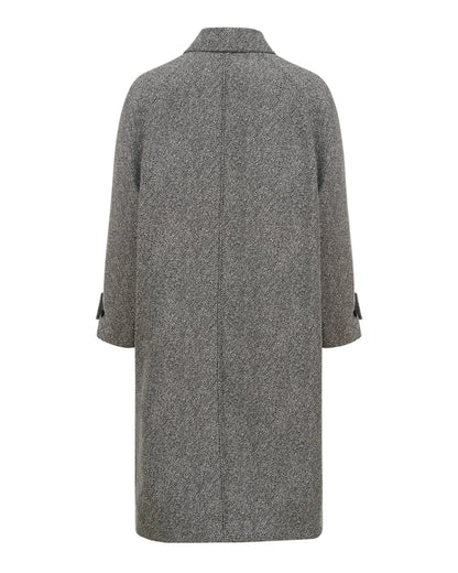 BLACK AND WHITE MACKINTOSH COAT