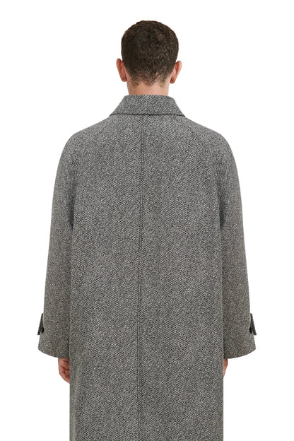 BLACK AND WHITE MACKINTOSH COAT