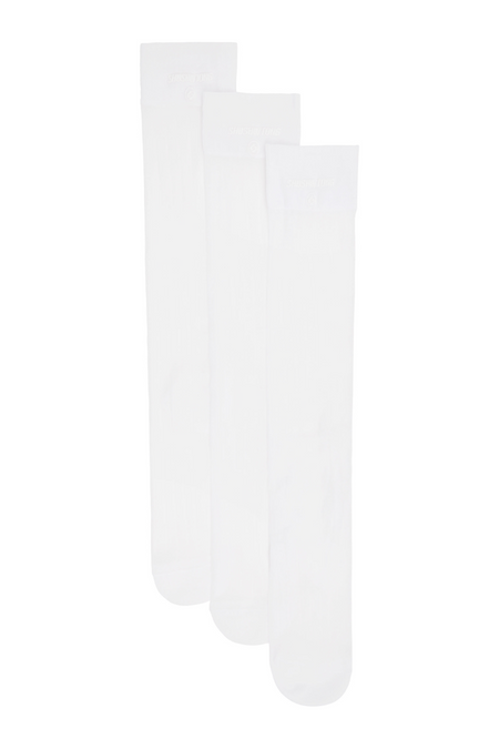 SHUSHU/TONG THREE-PACK KNITTED MID-CALF SOCKS_WHITE