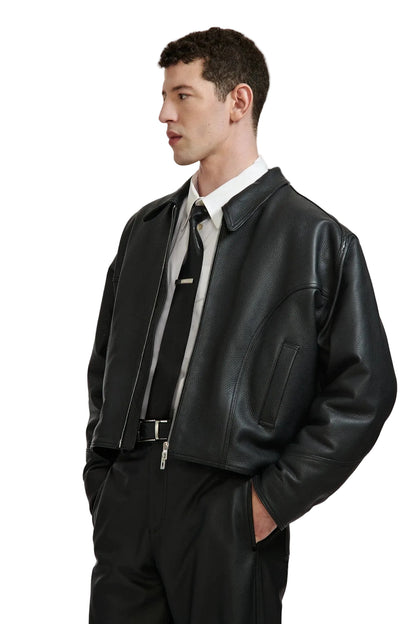 PADDED LEATHER JACKET