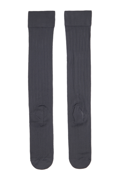 SHUSHU/TONG THREE-PACK KNITTED MID-CALF SOCKS_GREY