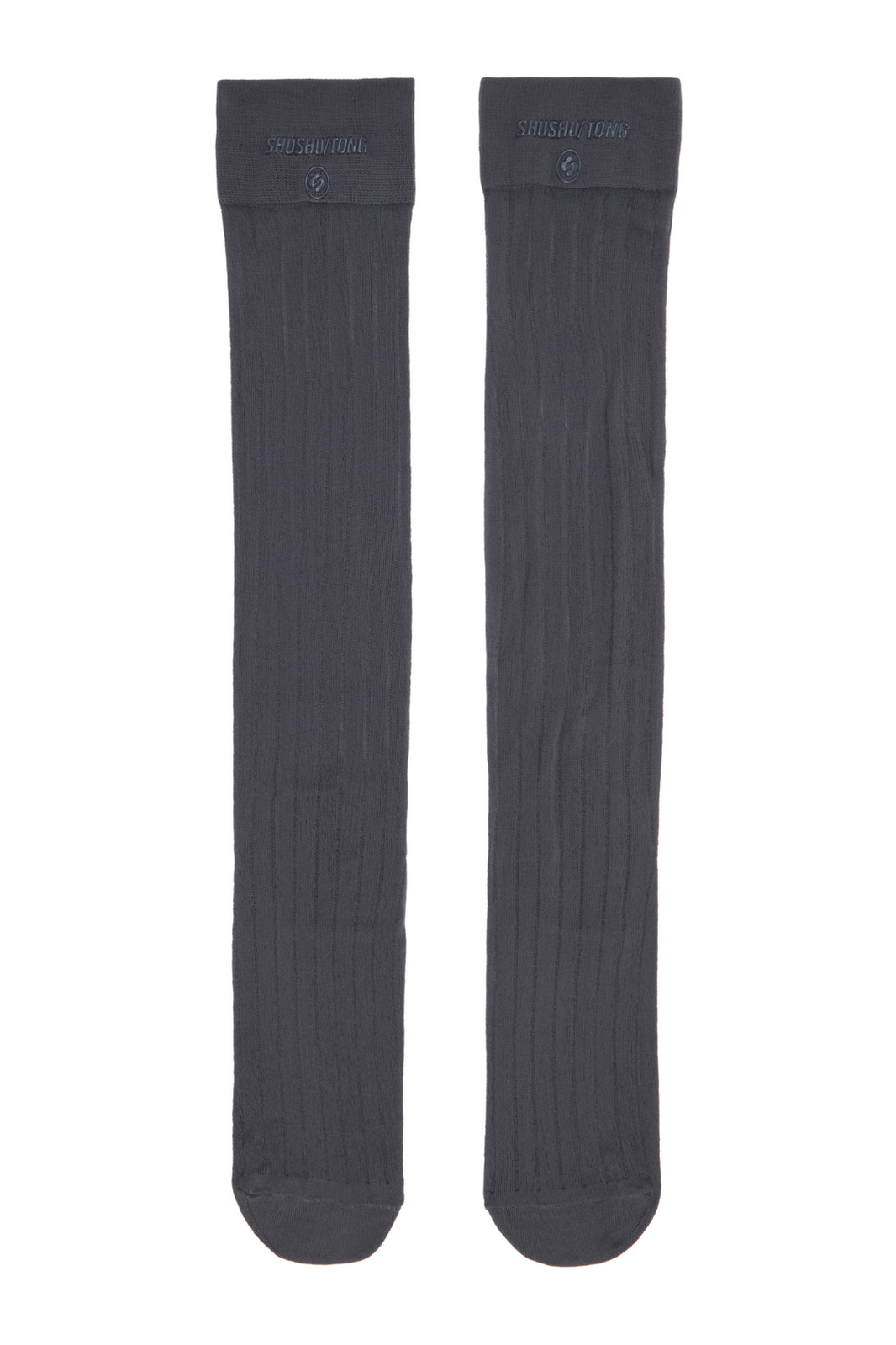 SHUSHU/TONG THREE-PACK KNITTED MID-CALF SOCKS_GREY