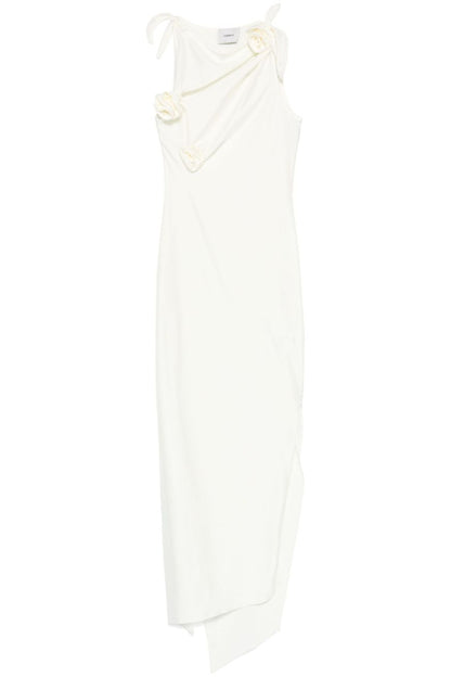 COPERNI KNITTED ASYMMETRIC FLOWER GOWN