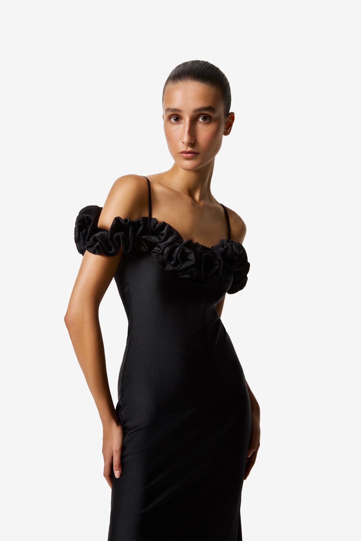 COPERNI KNITTED RUFFLE DRESS