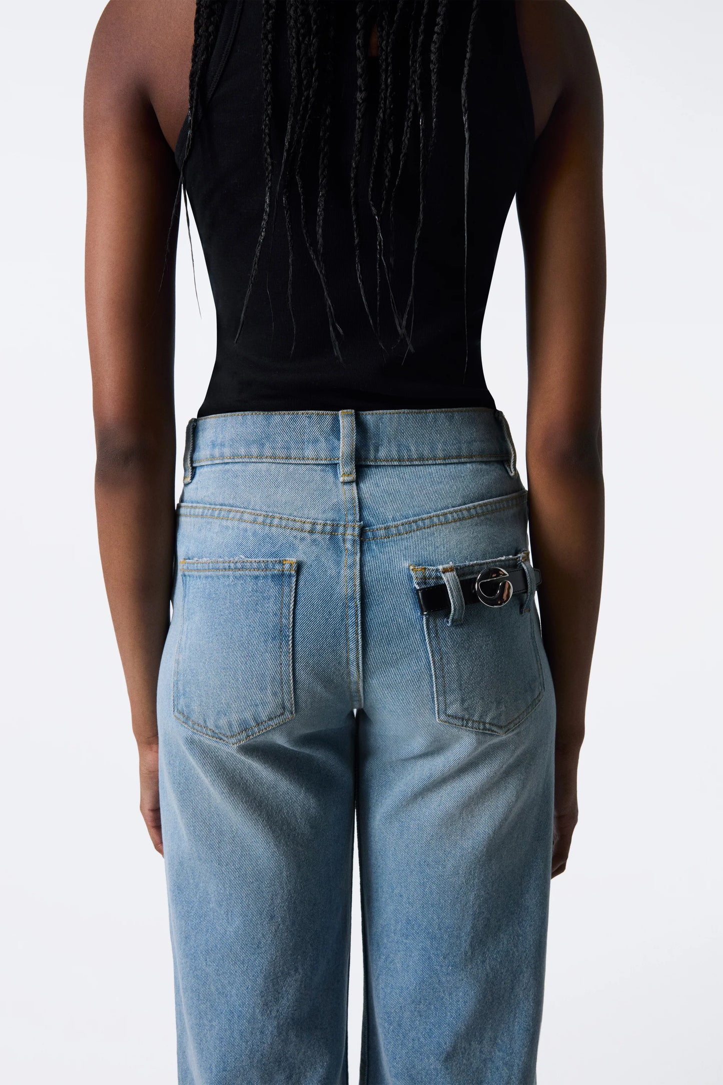 COPERNI WOVEN WIDE LEG DENIM PANTS