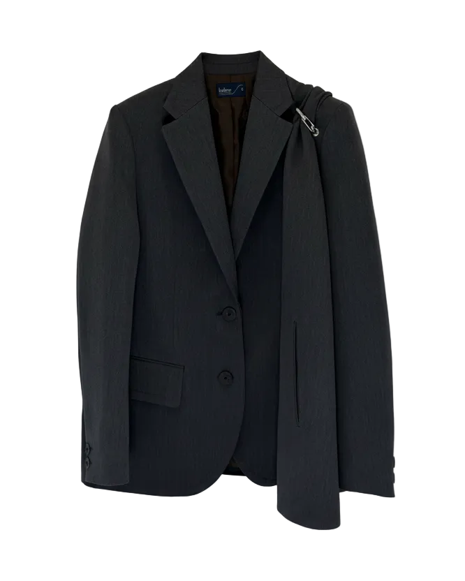 KOLOR DECONSTRUCTED ASYMMETRIC TAILORED WOOL BLAZER